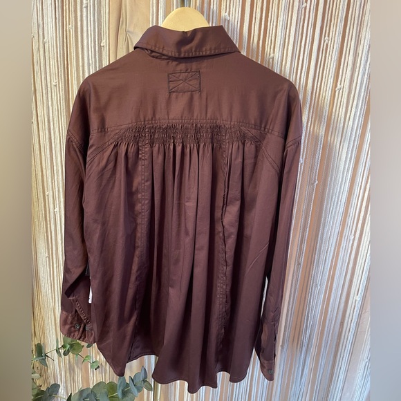 We The Free Brown Button-Up Shirt New With Tags - Picture 4 of 4